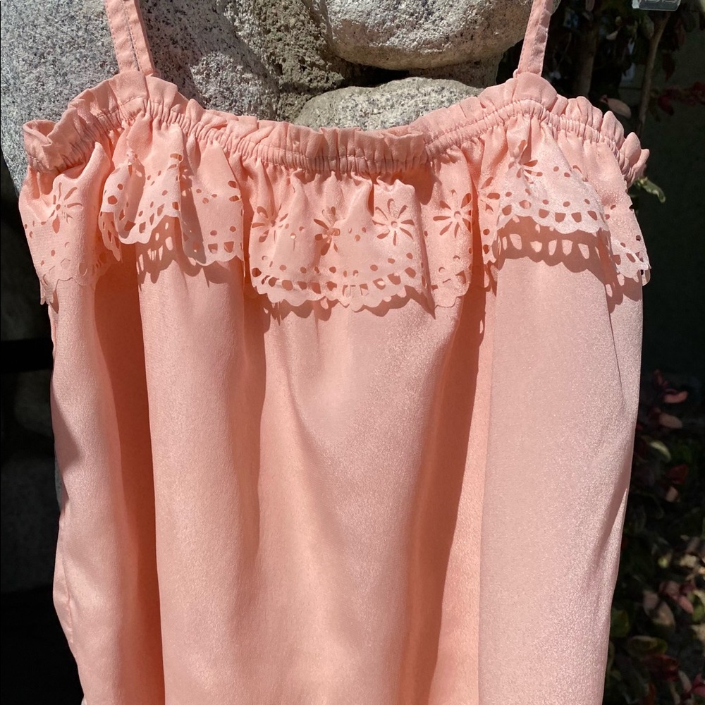 Gap Girls spaghettini strap blush Top Sz 6-7